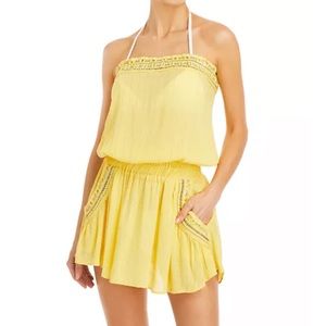 Ramy Brook Jo Mini Dress Cover Up Pineapple Yellow